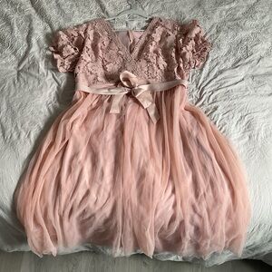 Elegant Pink Lace Dress